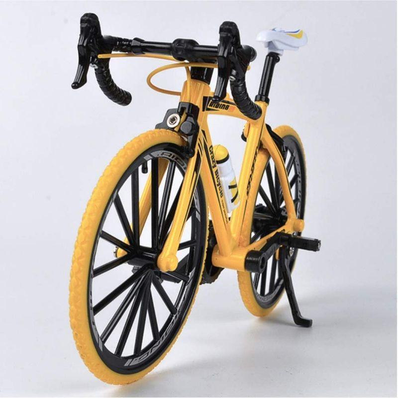 morytrade 自転車 おもちゃ ロードバイク 模型 ダイキャストカー ロードレーサー 6+ (イエロー)｜violette-shop｜03