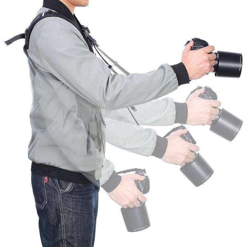 ztowoto カメラストラップ調整可能で快適なネックショルダーストラップ、安全テザー付き、レンズクリーニングクロス、デジタル一眼レフカメラ｜violette-shop｜03
