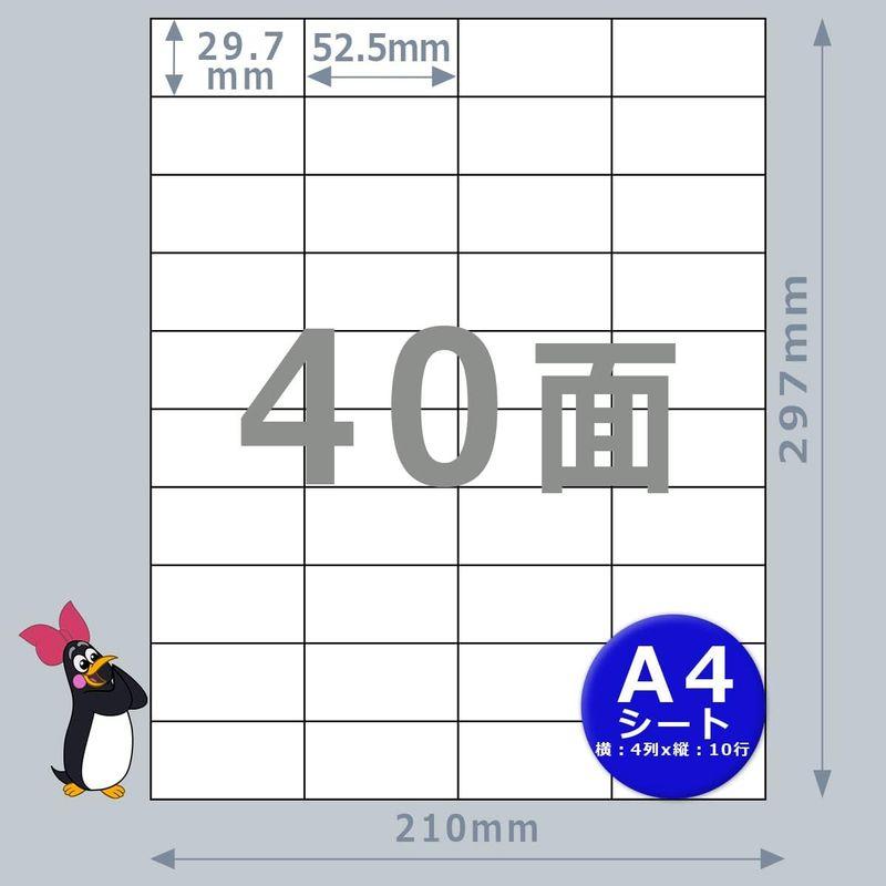 Ninestar ラベルシール FBA対応 A4 500枚セット (100枚×5) 40面 幅52.5mm 高さ29.7mm 強粘着 宛名｜violette-shop｜06