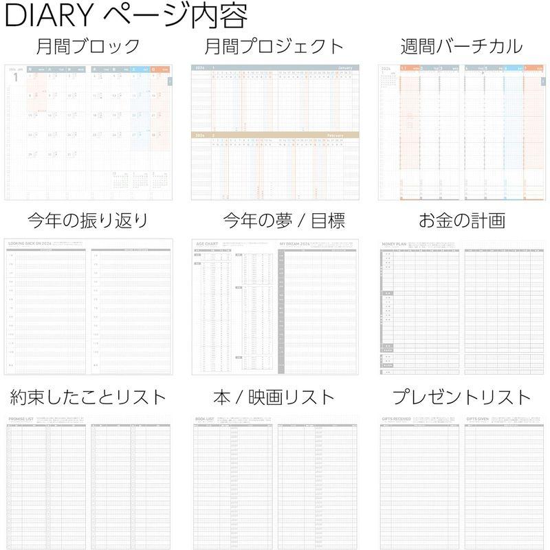 コクヨ ジブン手帳 DIARY 手帳用リフィル 2024年 A5 スリム マンスリー&ウィークリー ニ-JR-24 2023年 11月始まり｜violette-shop｜08