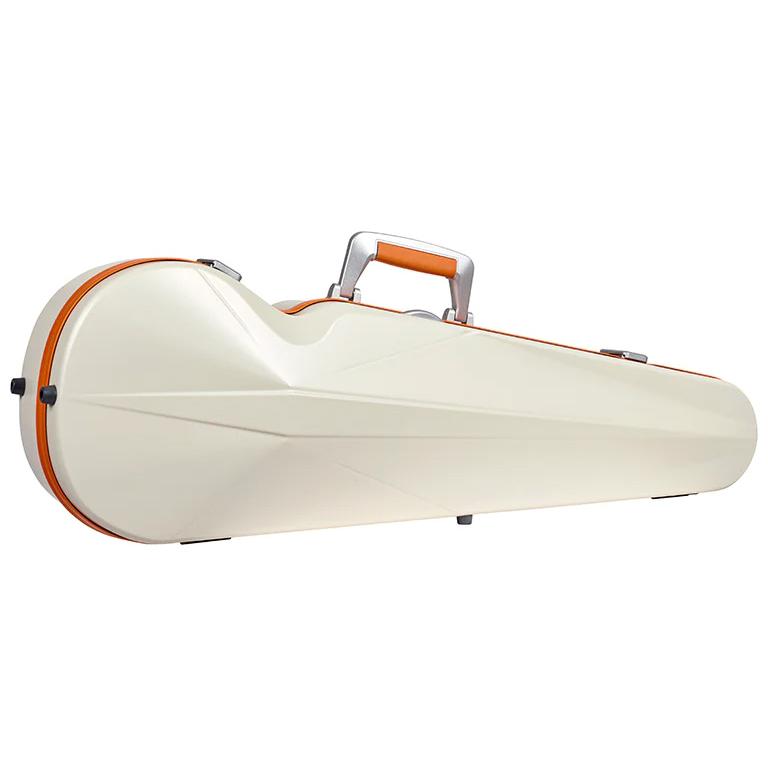 Bam バイオリンケース Supreme Ice Hightech Polycarbonate Contoured SUP2002XLWO ホワイト-オレンジバージョン (バム・スプリーム・アイス・ポリカーボネート)の画像