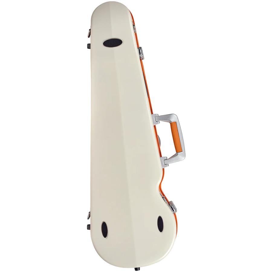 Bam バイオリンケース Supreme Ice Hightech Polycarbonate Contoured SUP2002XLWO ホワイト-オレンジバージョン (バム・スプリーム・アイス・ポリカーボネート)の画像