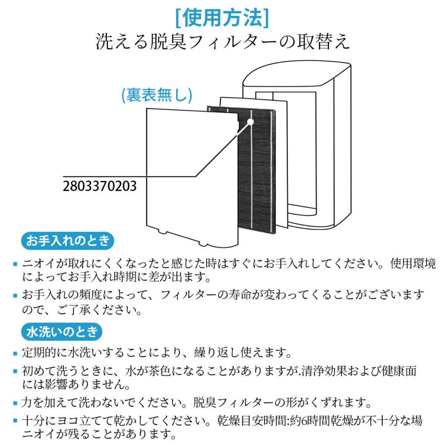 SHARP（シャープ） シャープ空気清浄機用 洗える脱臭フィルター 280