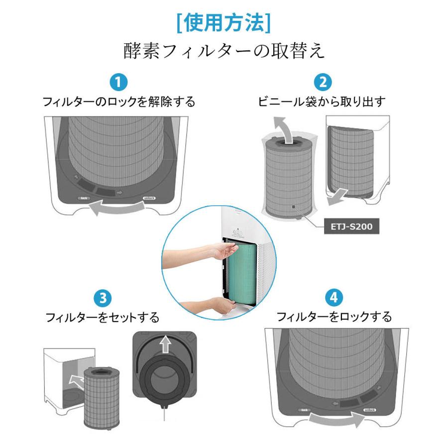 BALMUDA（バルミューダ） 360°酵素フィルター EJT-S200 バルミューダ