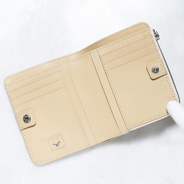 ATELIER AKNAS アトリエ アクナス 二つ折り 財布 スノー/ホワイト 白