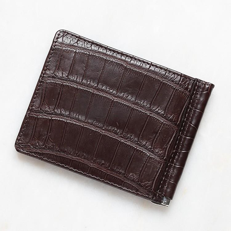 オリジナル 財布 マネークリップ 札ばさみ ダークブラウン/茶色  