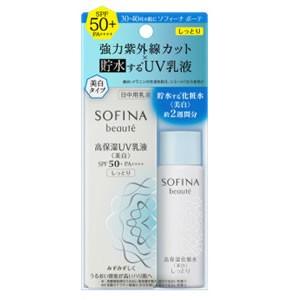 花王 ソフィーナ ボーテ 高保湿UV乳液 (美白) しっとり SPF50+/PA++++ 30g + 高保湿化粧水 (美白) しっとり 30mL (日焼け止め+化粧水 美白セット)