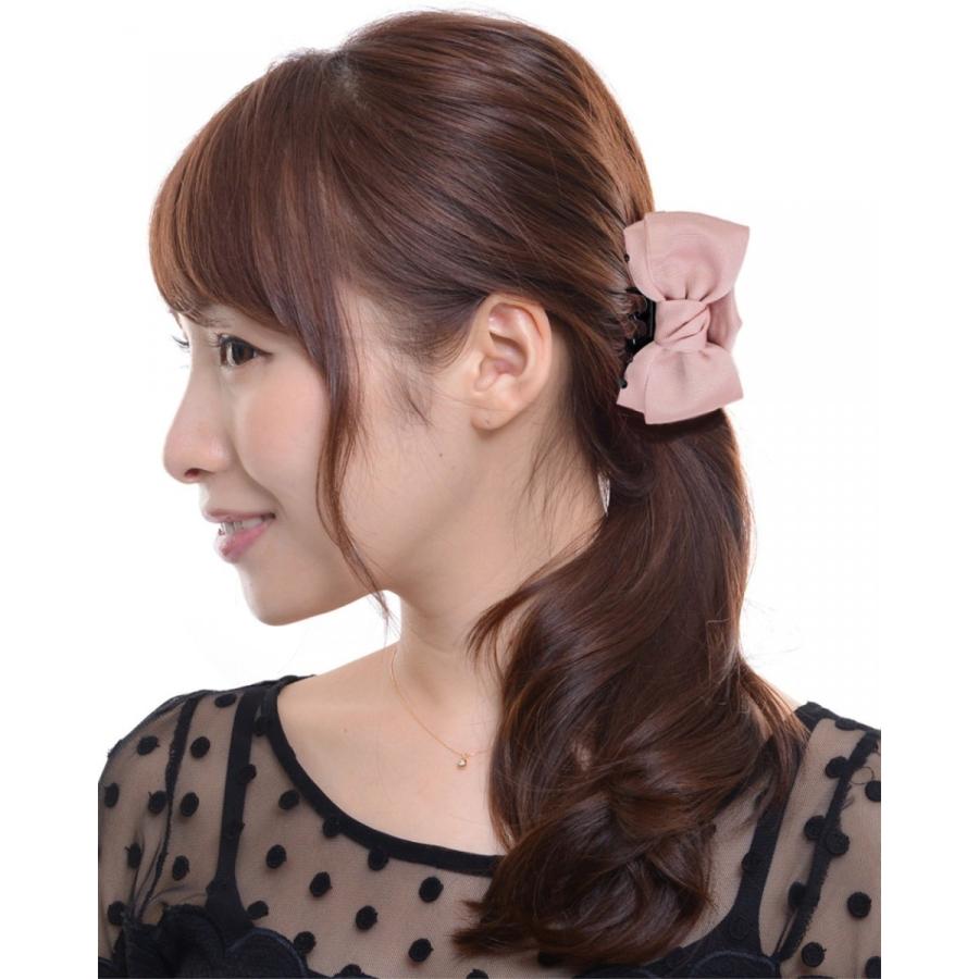 ヘアクリップ リボン 大 大きめ バンスクリップ ヘアアクセサリー 髪