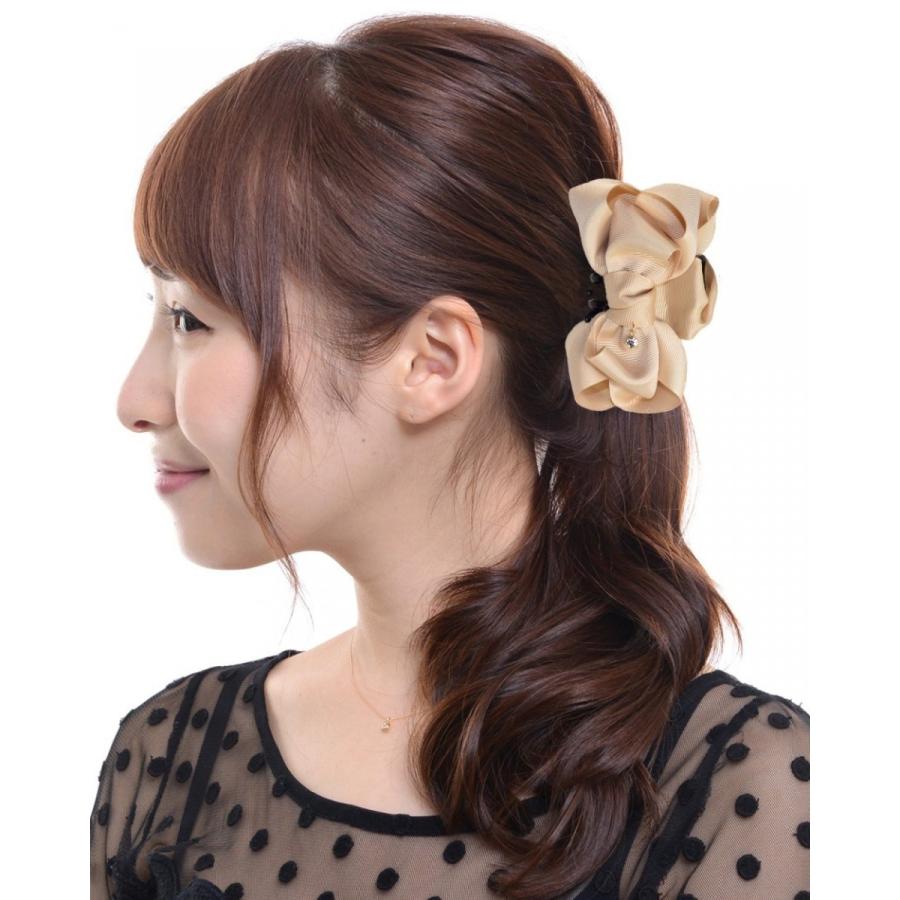 ヘアクリップ リボン 大 大きめ バンスクリップ ヘアアクセサリー 髪