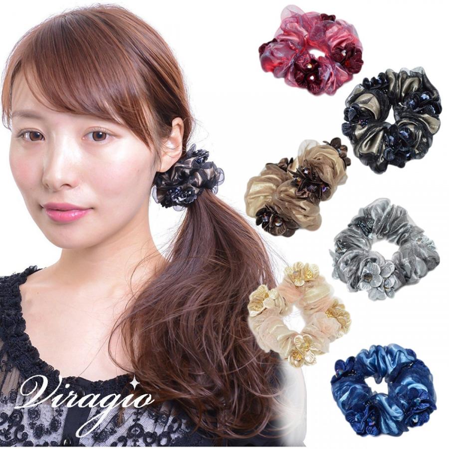 シュシュ ヘアゴム サテン ビーズ ビジュー フラワー 花 モチーフ ヘアアクセサリー 髪留め 人気 ブランド 結婚式 ギフト Vi 0264 Vi 0264 Viragio 通販 Yahoo ショッピング