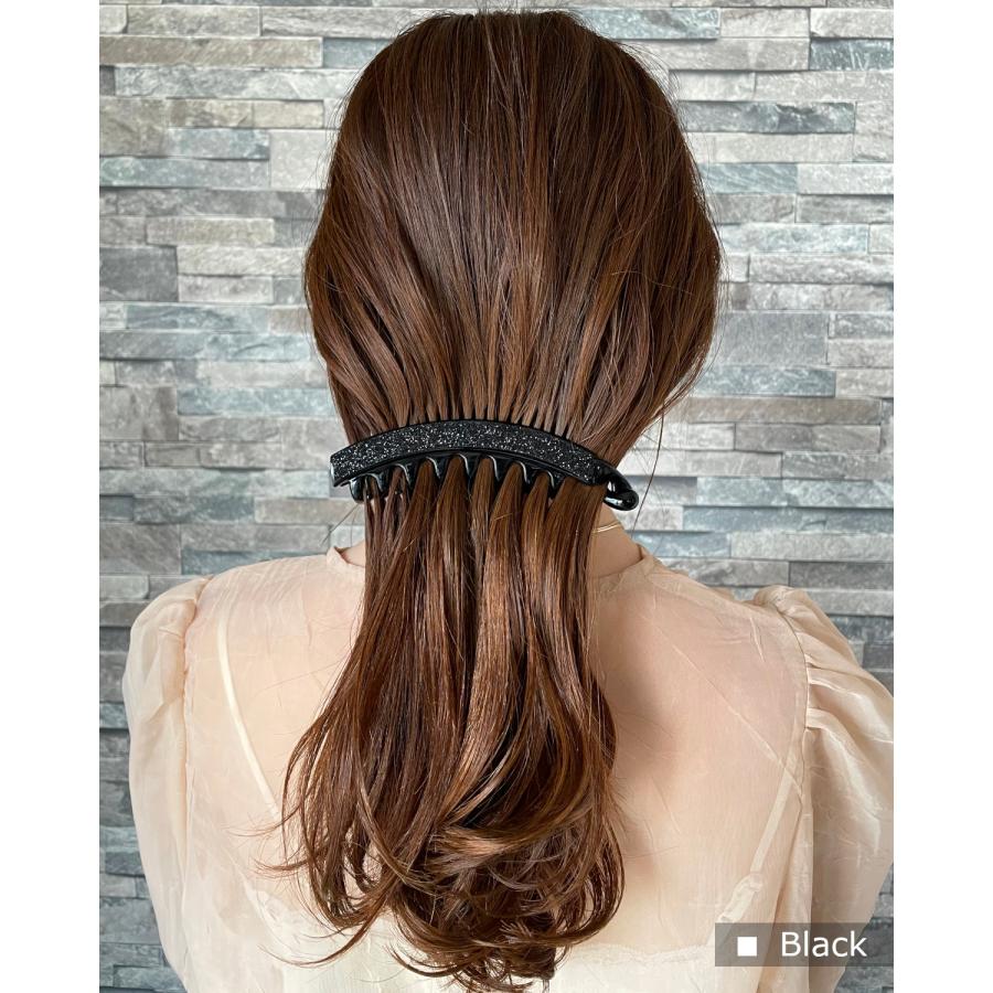 バナナクリップ 大 大きめ ヘアクリップ シンプル バンスクリップ ヘア