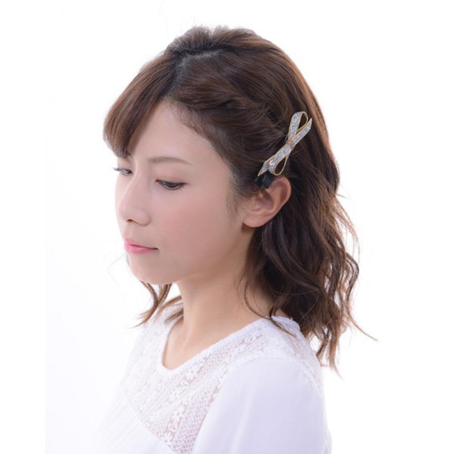 【No.56】ベビーヘアクリップ・ヘアゴム ヘアクリップ ヘアゴム 小 リボン シンプル 小さめ ゴールド