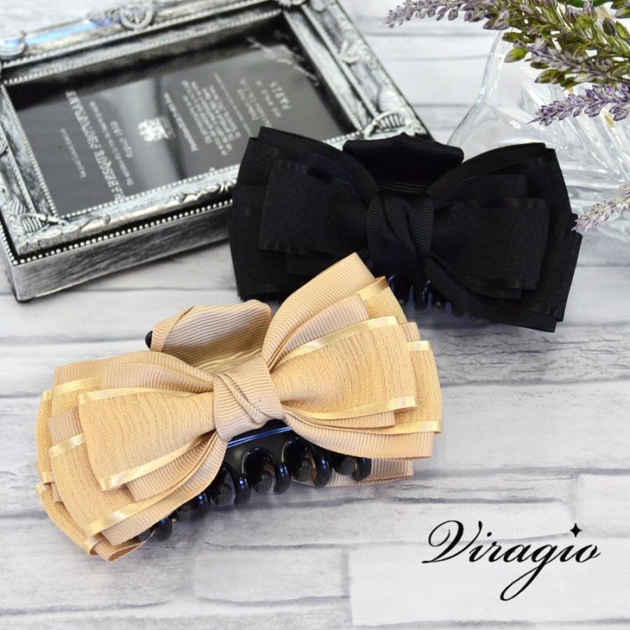 ヘアクリップ リボン 大 大きめ バンスクリップ シンプル ヘアアクセサリー 結婚式 髪留め クリップ パーティー ギフト 人気 ブランド Vi 0410 Viragio 通販 Yahoo ショッピング