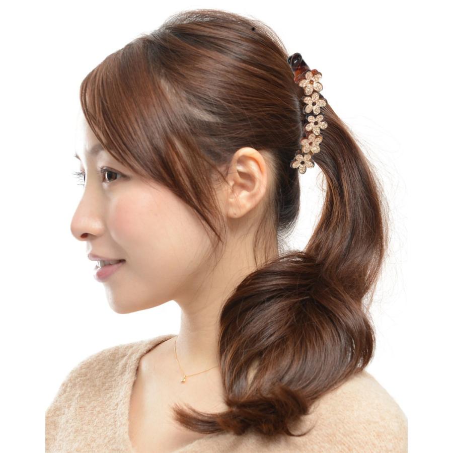 色々な バナナクリップ へアクセサリー サテン ローズ ヘアクリップ H-194 レディース かわいい 大人っぽい 神戸ヴァンテーヌ ネコポス不可 