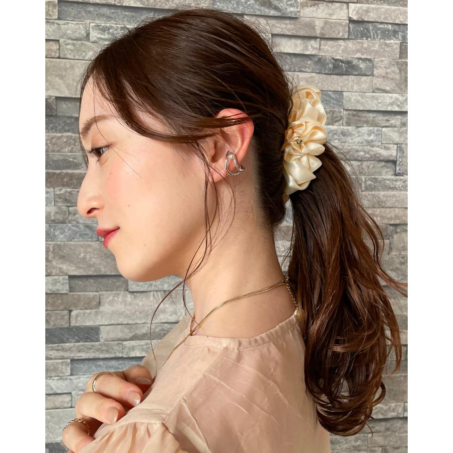 バナナクリップ 花 フラワー ヘアクリップ シンプル ヘアアクセサリー