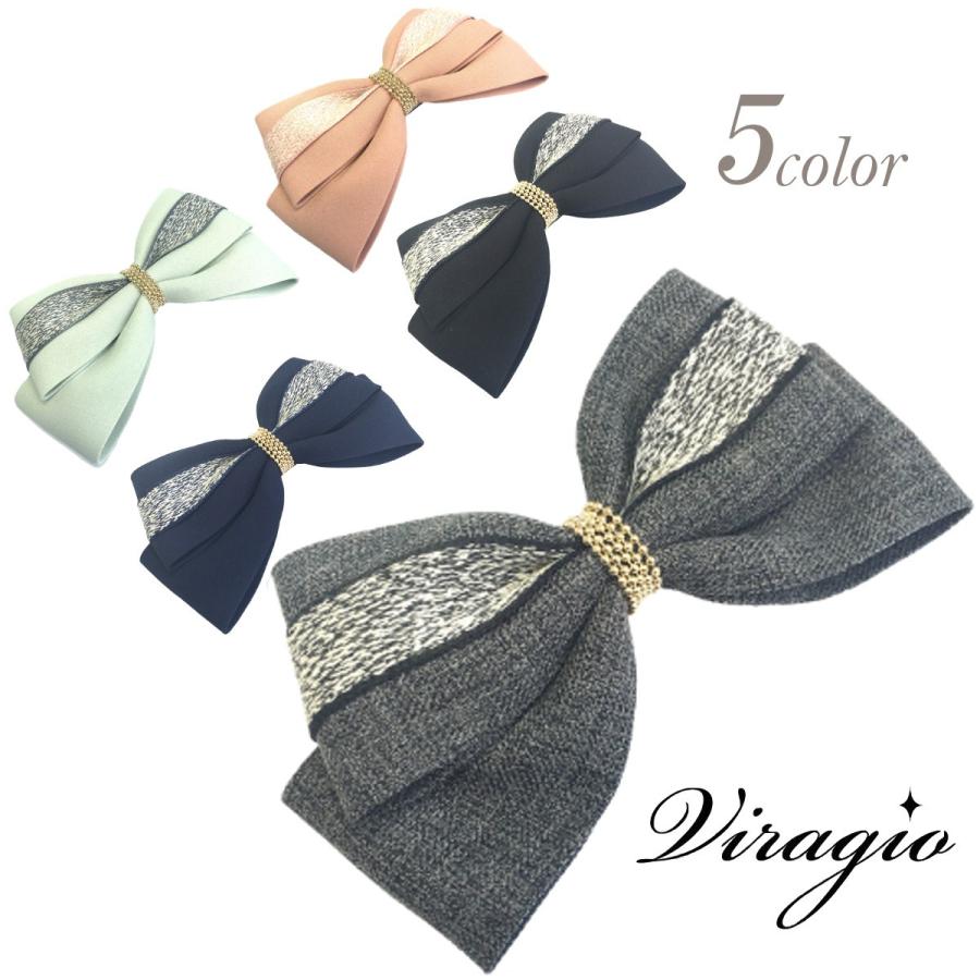 バレッタ 黒 髪留め 髪飾り リボン おしゃれ 結婚式 大 大きめ シンプル ゴールド ヘアアクセサリー ヘアクリップ ブランド Vi 1125 Vi 1125 Viragio 通販 Yahoo ショッピング