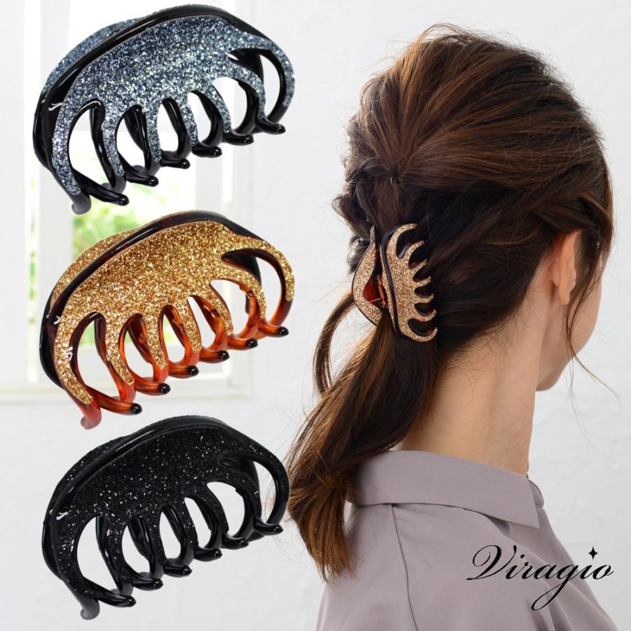 バンスクリップ ヘアクリップ 黒 シンプル ラメ しっかり ヘア バンスクリップ ヘアクリップ 黒 シンプル ラメ しっかり ヘア