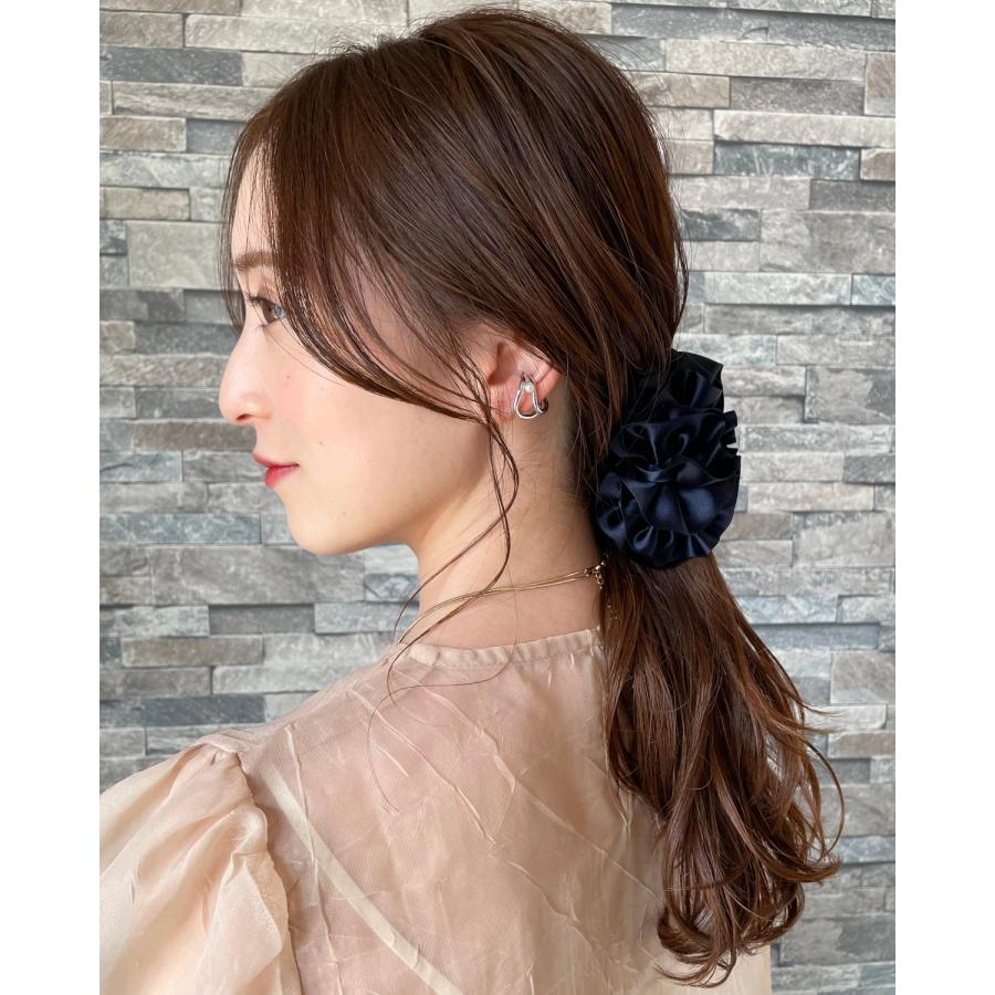 バンスクリップ 花 フラワー ヘアクリップ シンプル ヘアアクセサリー