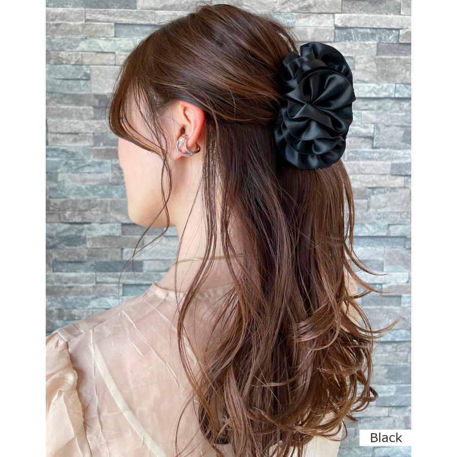 バンスクリップ 花 フラワー ヘアクリップ シンプル ヘアアクセサリー