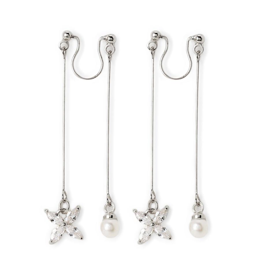パール ピアス イヤリング 金属アレルギー ノンホールピアス キャッチ