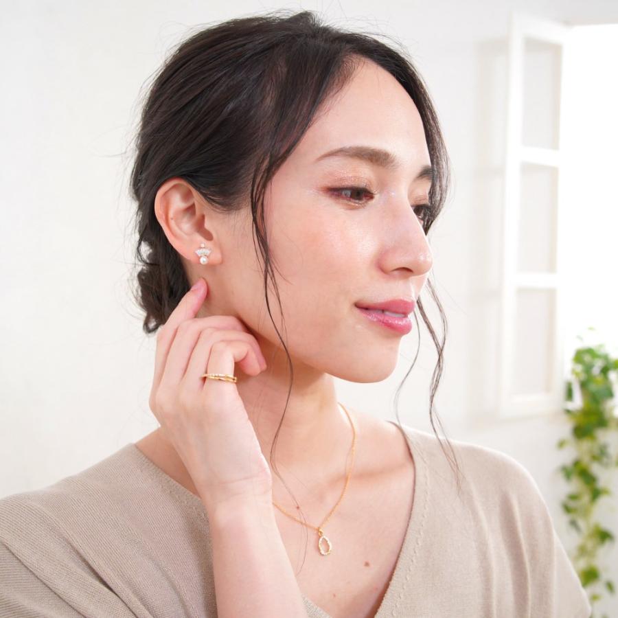 パール ピアス イヤリング 金属アレルギー ノンホールピアス キャッチ