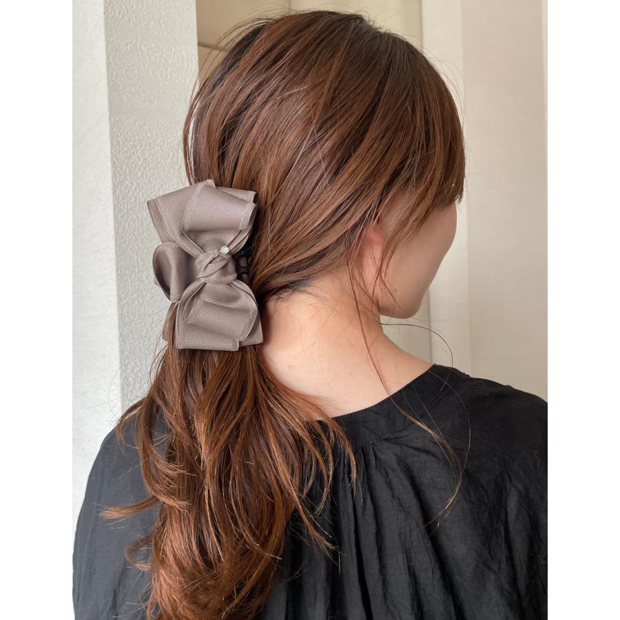 ヘアクリップ リボン バンスクリップ ヘアアクセサリー ヘアアクセ 髪