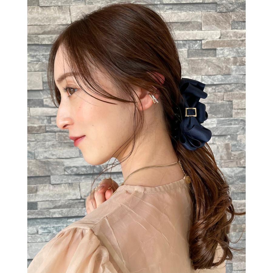 ヘアクリップ リボン バンスクリップ ヘアアクセサリー ヘアアクセ 髪