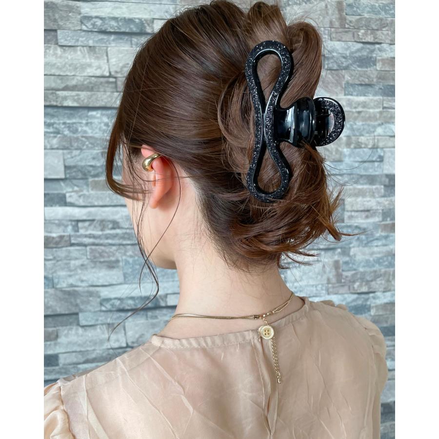 【大人気】パール付き 黒 バンスクリップ 大きめ ヘアアクセ ヘアクリップ 大きめ バンスクリップ ヘアアクセサリー ヘアアクセ 髪