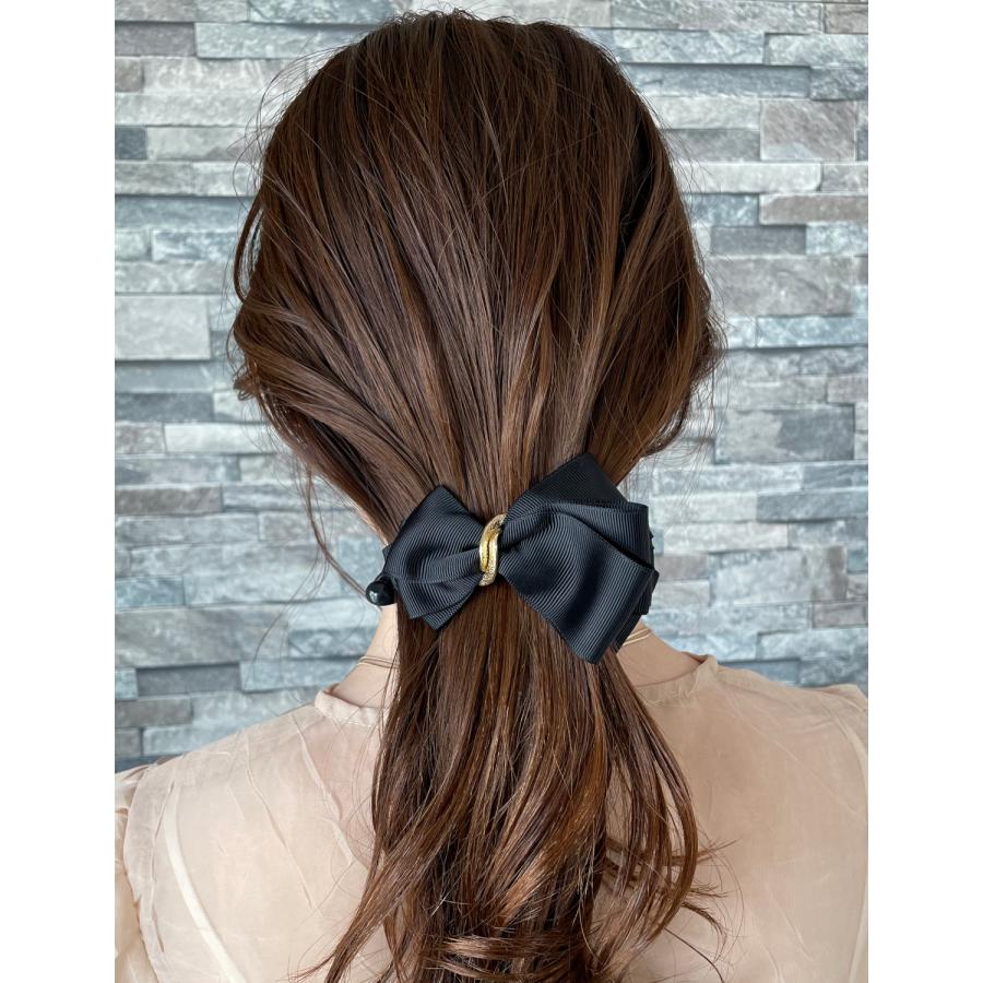 バナナクリップ ヘアクリップ ヘアアクセサリー ヘアアクセ リボン