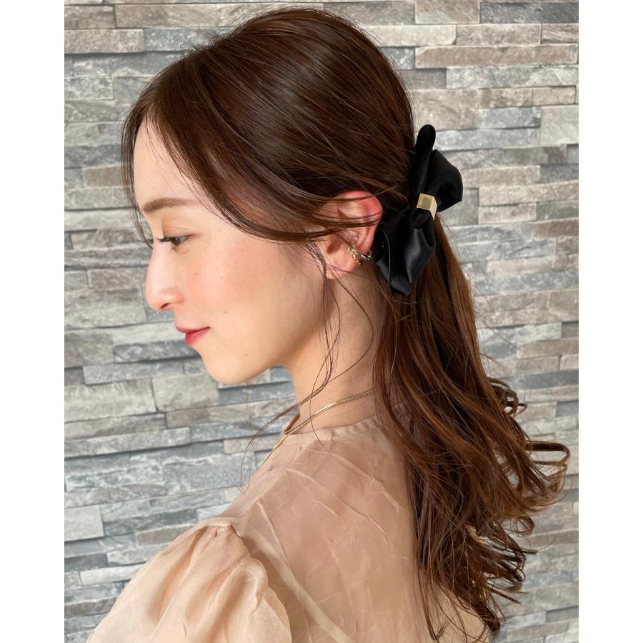 バレッタ リボン ヘアアクセサリー ヘアアクセ ヘアクリップ 大 滑り