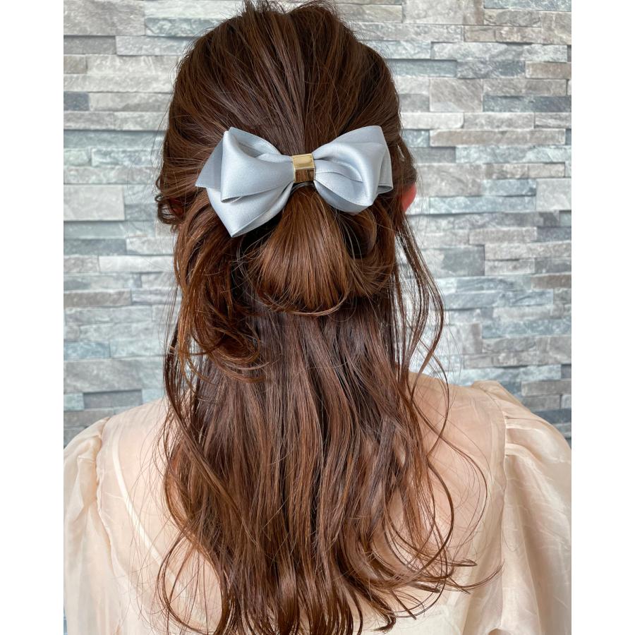 バレッタ リボン ヘアアクセサリー ヘアアクセ ヘアクリップ 大 滑り
