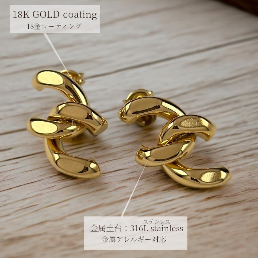 ピアス 18k 18金 プラチナ コーティング 金属アレルギー 対応 つけっ