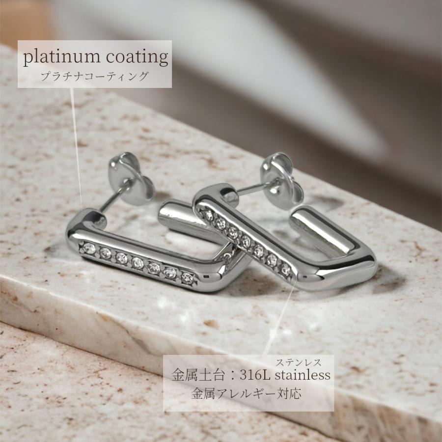 ピアス 18k 18金 プラチナ コーティング 金属アレルギー 対応 つけっ
