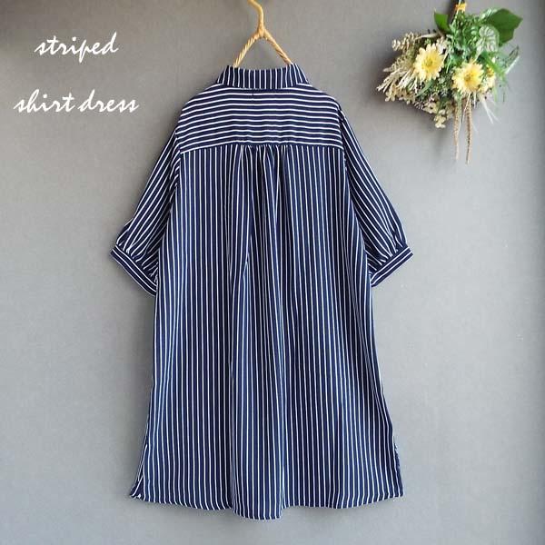ワンピース レディース ゆったり シャツ スキッパー チュニック