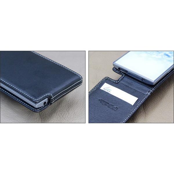 スマホケース PDAIR レザーケース for AQUOS CRYSTAL 2 縦開きタイプ 縦型 高級 本革 本皮 ケース レザー ICカード ポケット ホルダー｜visavis｜04