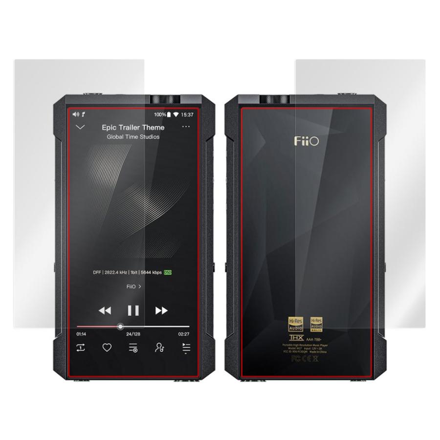 FiiO M17 表面・背面 フィルム OverLay Plus for フィーオ FiiOM17 表面・背面セット アンチグレア 低反射 非光沢 防指紋｜visavis｜03