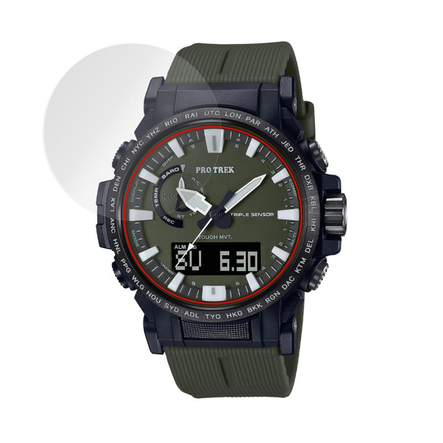 CASIO PRO TREK PRW-61 シリーズ 保護 フィルム OverLay 9H Brilliant for カシオ プロトレック PRW61 9H 高硬度 高光沢タイプ｜visavis｜14