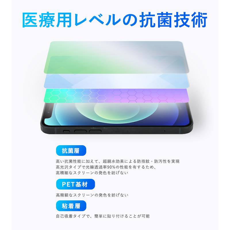 AQUOS sense7 plus 表面 背面 フィルム セット OverLay 抗菌 Brilliant for アクオス センスセブン プラス 抗菌 抗ウイルス 高光沢｜visavis｜03