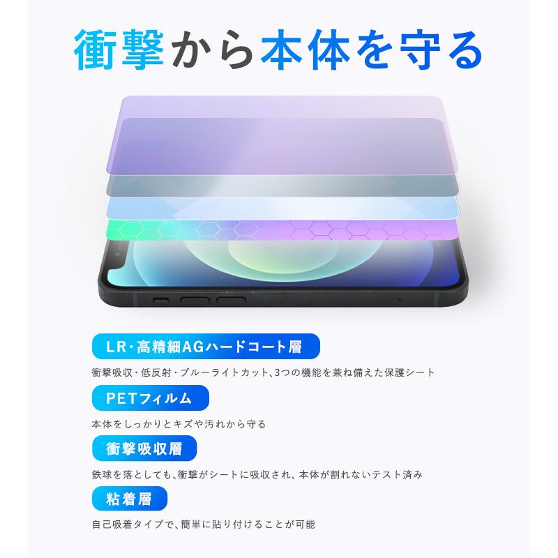 iPad Pro 12.9インチ 第6世代 Wi-Fiモデル 2022年発売モデル 背面 保護 フィルム OverLay Absorber 低反射 衝撃吸収 反射防止 抗菌｜visavis｜03