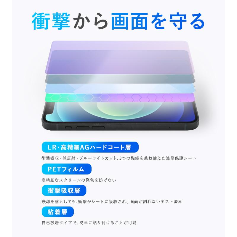 Xiaomi Redmi Note 12 Pro＋ 保護 フィルム OverLay Absorber 低反射 for シャオミー レドミ ノート 衝撃吸収 ブルーライトカット｜visavis｜03