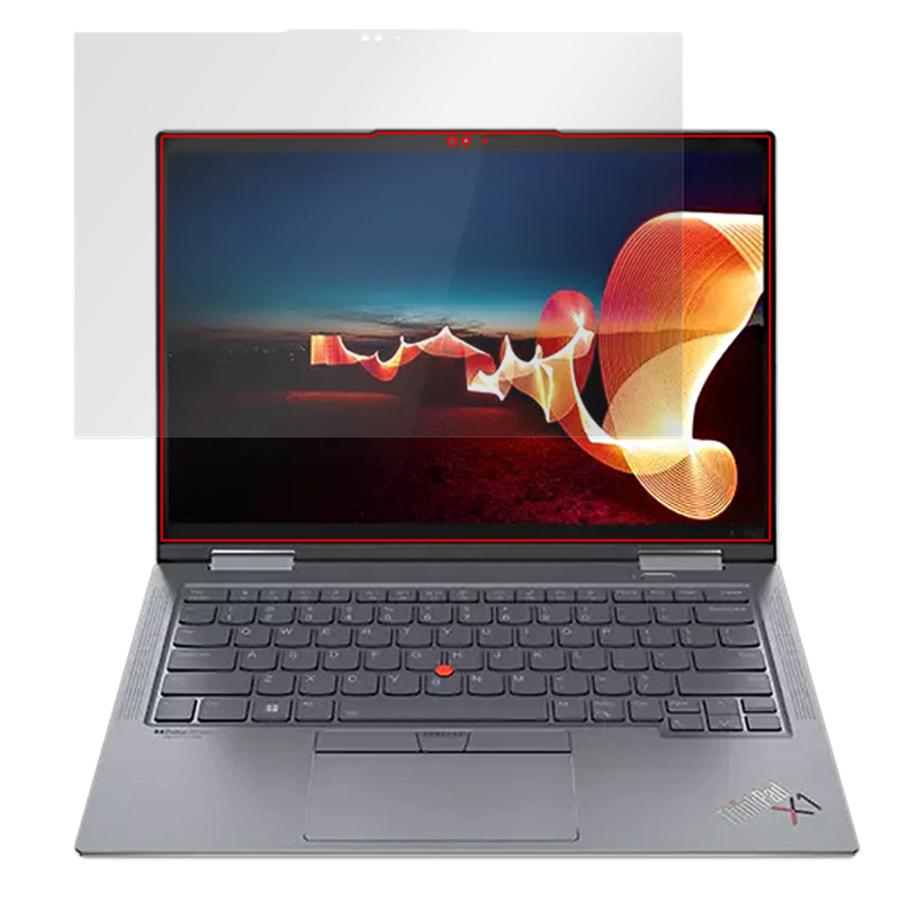 Lenovo ThinkPad X1 Yoga Gen 7 (2022年発売モデル) 保護 フィルム OverLay Absorber 高光沢 レノボ シンクパット 衝撃吸収 高光沢 抗菌｜visavis｜15