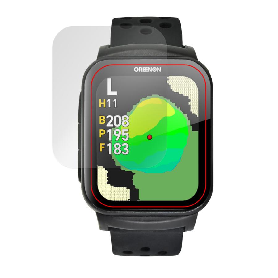 ラウンド用品・アクセサリー GreenOn THE GOLF WATCH GS501 ミヤビックス GreenOn THE GOLF WATCH GS501 保護 フィルム OverLay
