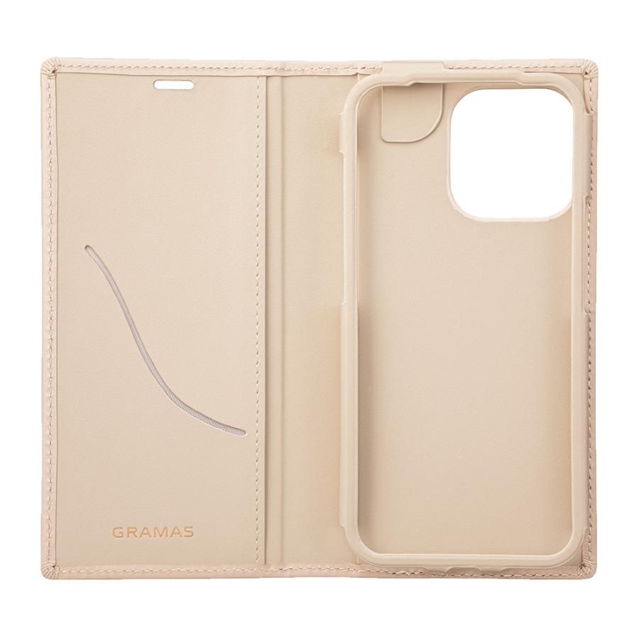 iPhone 13 Pro 手帳型レザーケース 本革 GRAMAS Italian Genuine Leather Book Case for アイフォン 13 プロ グラマス イタリアンレザー 専用保護ガラス付属｜visavis｜02