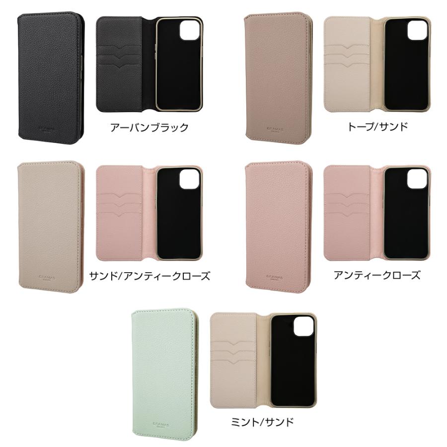 GRAMAS COLORS iPhone14 Pro 手帳型PUレザーケース Shrink PUレザー