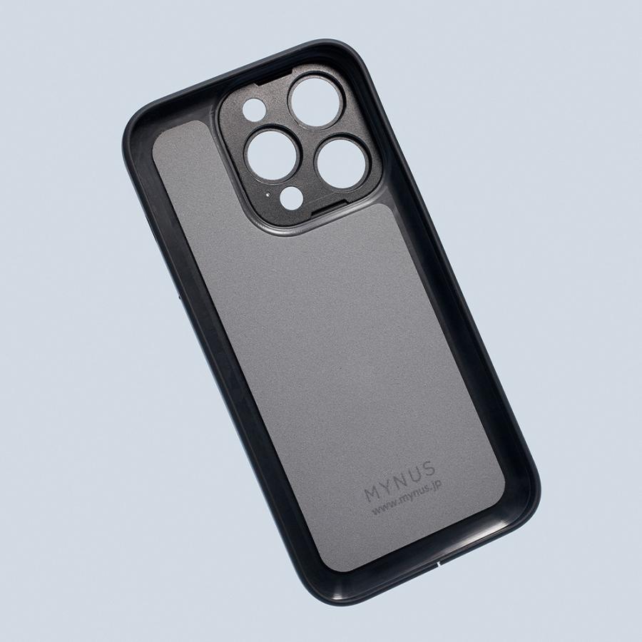 iPhone14 Pro 薄型軽量シンプルデザインケース MYNUS iPhone 14 Pro CASE マイナス ミニマルデザイン 側面ボタンレス ワイヤレス充電対応｜visavis｜04