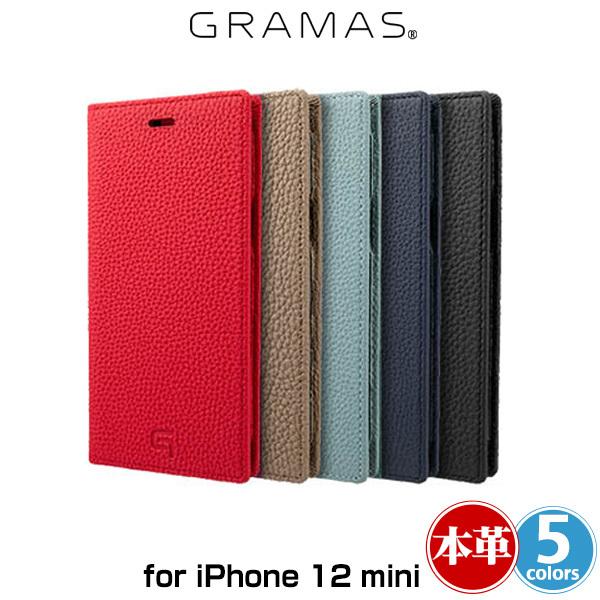 iPhone12 mini 手帳型レザーケース 本革 GRAMAS Shrunken-calf Genuine Leather Book Case for iPhone 12 mini GBCSC-IP10 グラマス アイフォーン12ミニ｜visavis