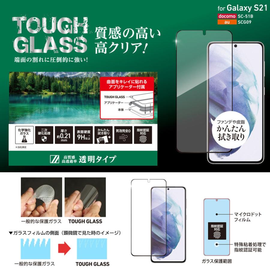 Galaxy S21 5Gガラス Deff TOUGH GLASS for ギャラクシー SC-51B SCG09