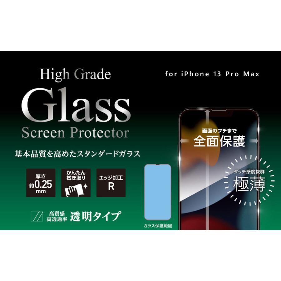 iPhone 13 Pro Max 用 全画面保護 ガラスフィルム High Grade Glass