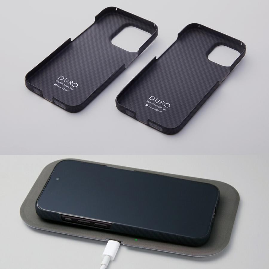 iPhone15 ブラック 256GB (DUROアラミドケース+MOFT) iPhone15 アラミド繊維ケース Ultra Slim & Light Case DURO for アイ