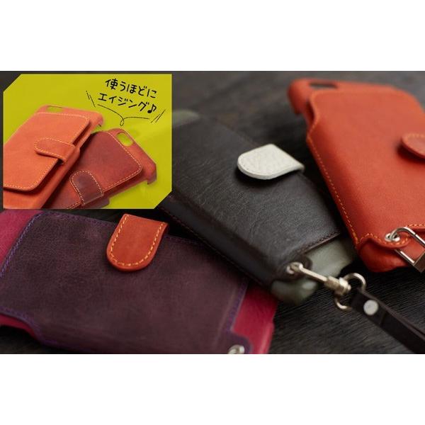 スマホケース RAKUNI Leather Case with Strap for iPhone 6s/6 本皮 本革 ケース カバー｜visavis｜04